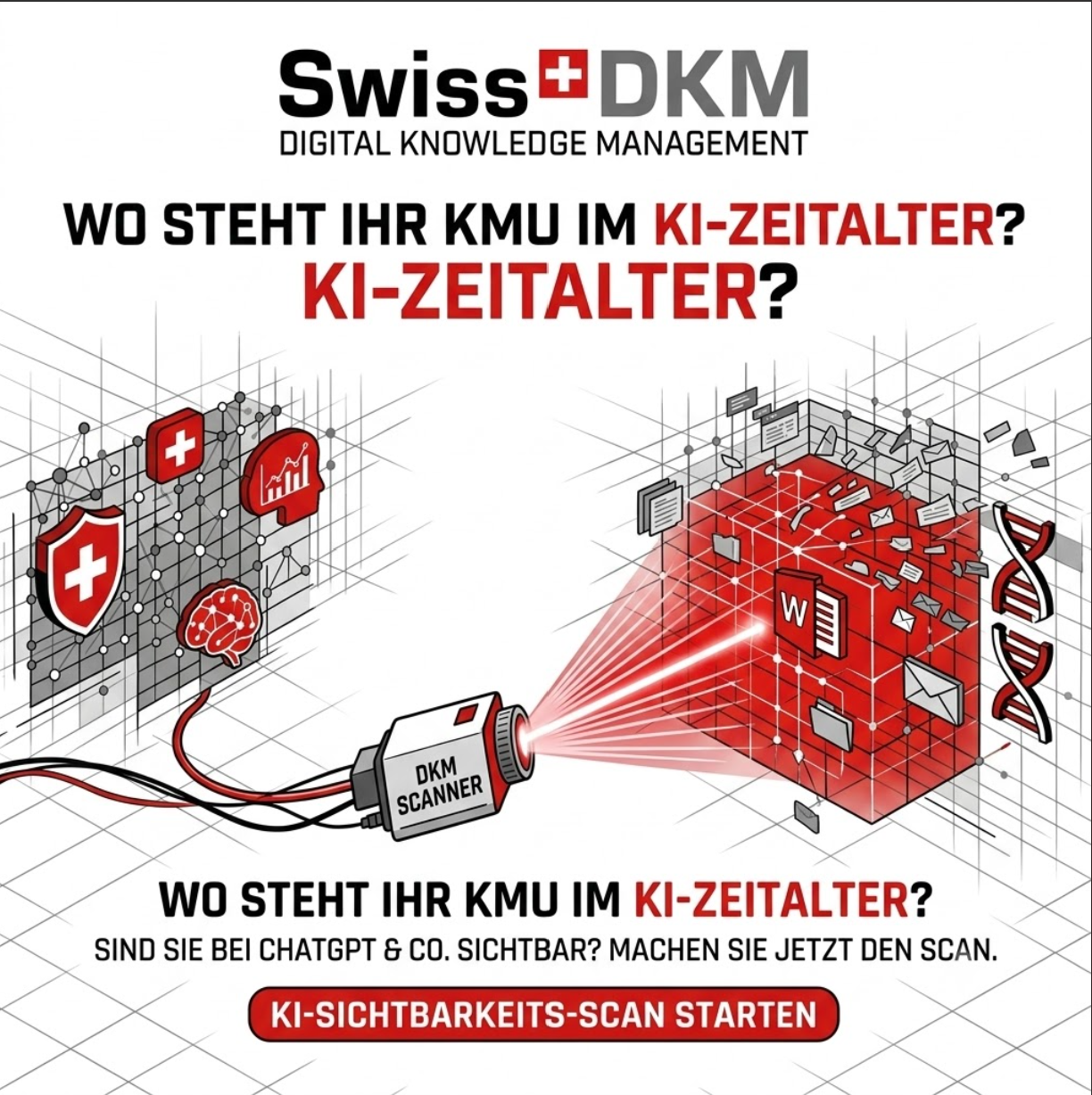 Foto SwissDKM KI-Sichtbarkeit, GEO & AEO